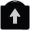 Signmission Straight Thru Straight Thru Symbol Heavy-Gauge Aluminum Architectural Sign, 18" x 18", BS-1818-22834 A-DES-BS-1818-22834 - alternate 1